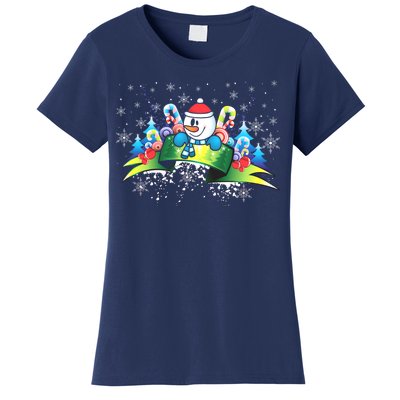 Winter's Snowman Holiday Women's T-Shirt