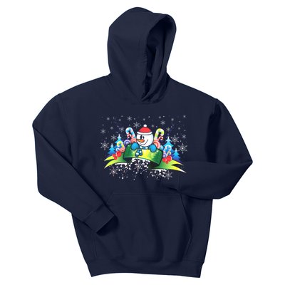 Winter's Snowman Holiday Kids Hoodie