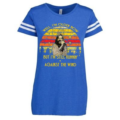 Well Im Older Now But Im Still Running Against The Wind Enza Ladies Jersey Football T-Shirt