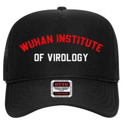 Wuhan Institute Of Virology Apparel High Crown Mesh Back Trucker Hat