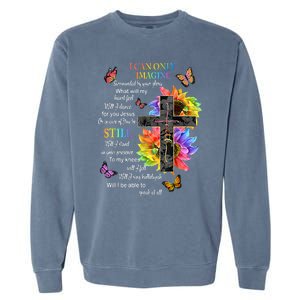 Womens I Only Can Imagine Faith Christian Faith Jesus God Lover Garment-Dyed Sweatshirt