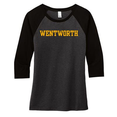 Wentworth Institute Of Technology Women's Tri-Blend 3/4-Sleeve Raglan Shirt