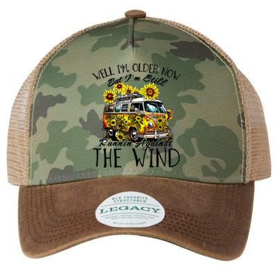 Well Im Older Now But Im Still Running Against The Wind Legacy Tie Dye Trucker Hat