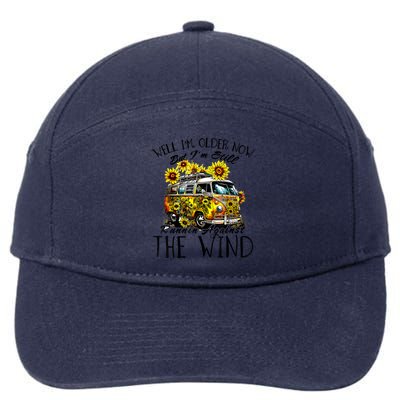 Well Im Older Now But Im Still Running Against The Wind 7-Panel Snapback Hat