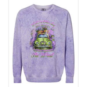 Well Im Older Now But Im Still Running Against The Wind Colorblast Crewneck Sweatshirt