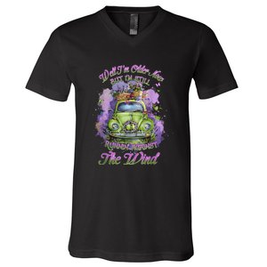 Well Im Older Now But Im Still Running Against The Wind V-Neck T-Shirt