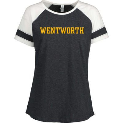 Wentworth Institute Of Technology Sports Fan Apparel Enza Ladies Jersey Colorblock Tee