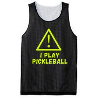 Warning I play Pickleball front and back with website name. Premium Mesh Reversible Basketball Jersey Tank