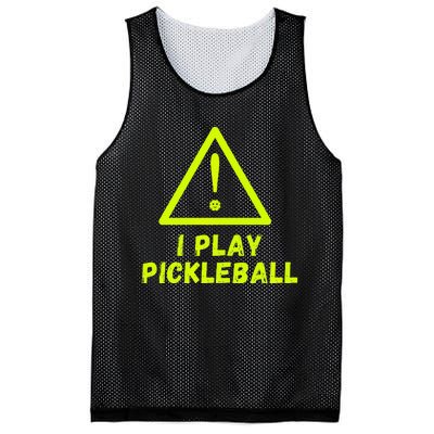 Warning I play Pickleball front and back with website name. Mesh Reversible Basketball Jersey Tank