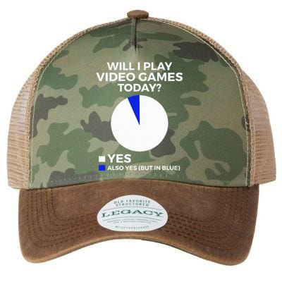 Will I Play Video Games Today Funny Gamer Gaming Legacy Tie Dye Trucker Hat