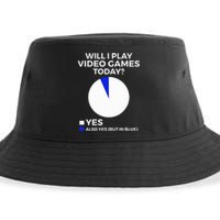 Will I Play Video Games Today Funny Gamer Gaming Sustainable Bucket Hat