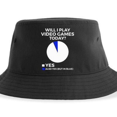 Will I Play Video Games Today Funny Gamer Gaming Sustainable Bucket Hat