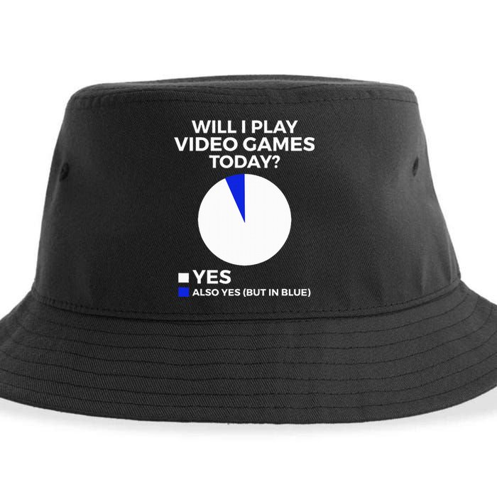 Will I Play Video Games Today Funny Gamer Gaming Sustainable Bucket Hat