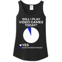 Will I Play Video Games Today Funny Gamer Gaming Ladies Essential Tank