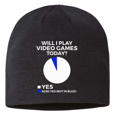 Will I Play Video Games Today Funny Gamer Gaming Sustainable Beanie