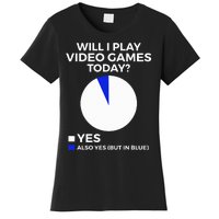 Will I Play Video Games Today Funny Gamer Gaming Women's T-Shirt