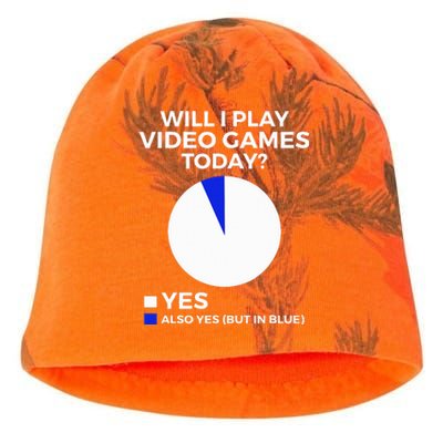 Will I Play Video Games Today Funny Gamer Gaming Kati - Camo Knit Beanie