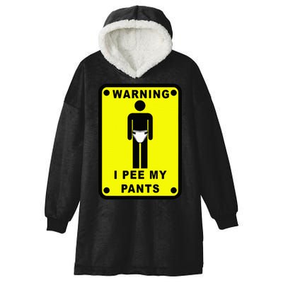 Warning I Pee My Pants Hooded Wearable Blanket