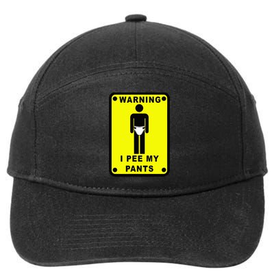 Warning I Pee My Pants 7-Panel Snapback Hat