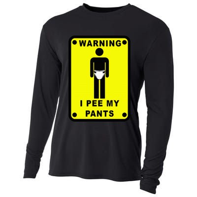 Warning I Pee My Pants Cooling Performance Long Sleeve Crew