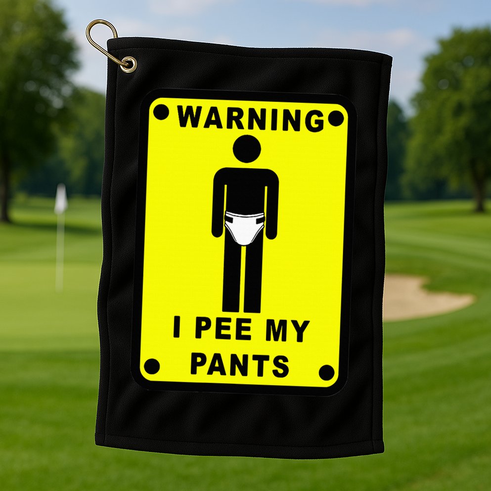 Warning I Pee My Pants Golf Towel