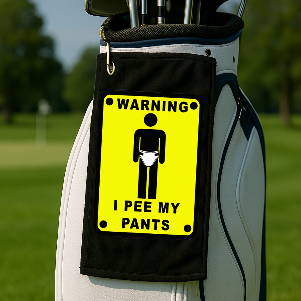 Warning I Pee My Pants Golf Towel