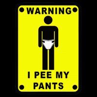 Warning I Pee My Pants Cropped Pullover Crew