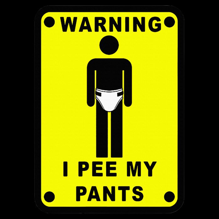 Warning I Pee My Pants Cropped Pullover Crew