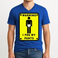 Warning I Pee My Pants V-Neck T-Shirt