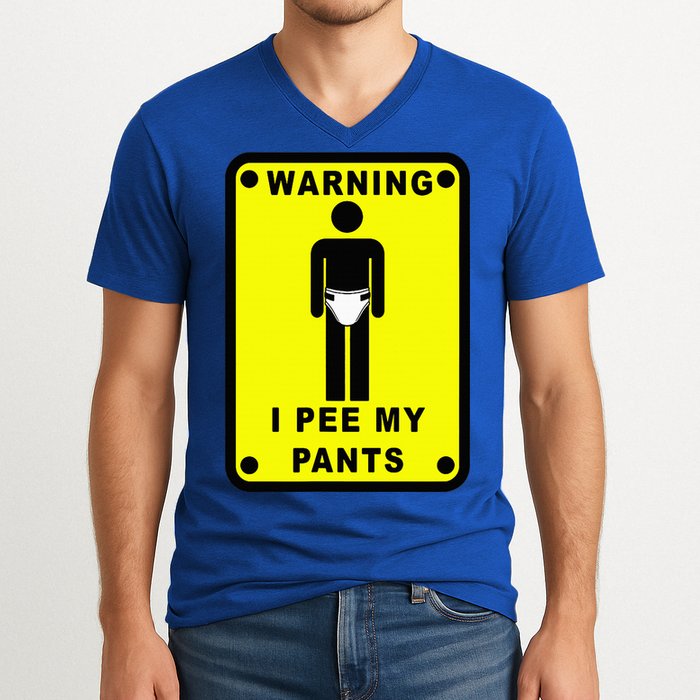 Warning I Pee My Pants V-Neck T-Shirt