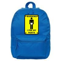 Warning I Pee My Pants 16 in Basic Backpack