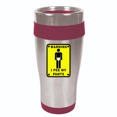 Warning I Pee My Pants 16oz Travel Tumbler