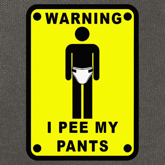 Warning I Pee My Pants Cotton Canvas Backpack