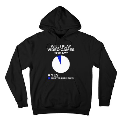 Will I Play Video Games Today Funny Gamer Gaming Hoodie