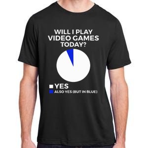 Will I Play Video Games Today Funny Gamer Gaming Adult ChromaSoft Performance T-Shirt