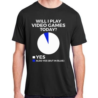 Will I Play Video Games Today Funny Gamer Gaming Adult ChromaSoft Performance T-Shirt