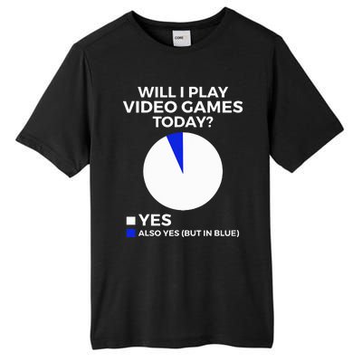 Will I Play Video Games Today Funny Gamer Gaming Tall Fusion ChromaSoft Performance T-Shirt