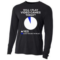 Will I Play Video Games Today Funny Gamer Gaming Cooling Performance Long Sleeve Crew