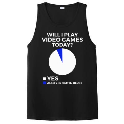 Will I Play Video Games Today Funny Gamer Gaming PosiCharge Competitor Tank