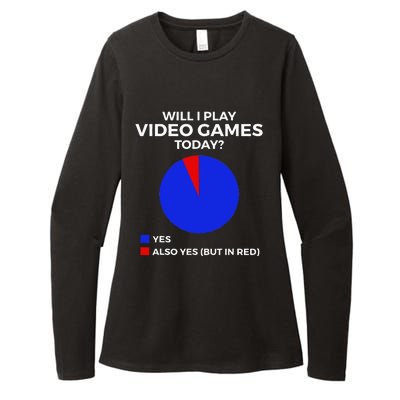 Will I Play Video Games Today Funny Gamer Gaming Womens CVC Long Sleeve Shirt