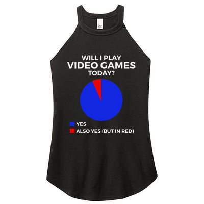 Will I Play Video Games Today Funny Gamer Gaming Women's Perfect Tri Rocker Tank