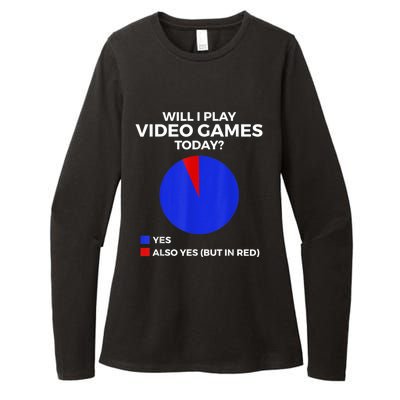 Will I Play Video Games Today Funny Gamer Gaming Short Sleeve Gift Womens CVC Long Sleeve Shirt