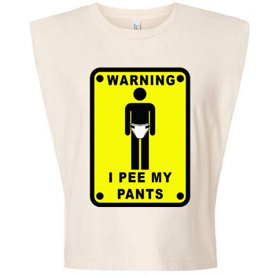 Warning I Pee My Pants Garment-Dyed Women's Muscle Tee