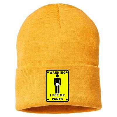 Warning I Pee My Pants Sustainable Knit Beanie