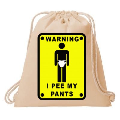 Warning I Pee My Pants Drawstring Bag