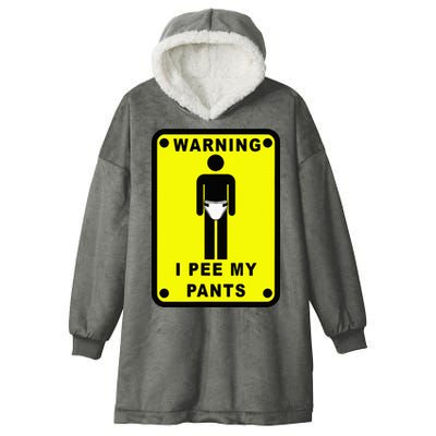 Warning I Pee My Pants Hooded Wearable Blanket