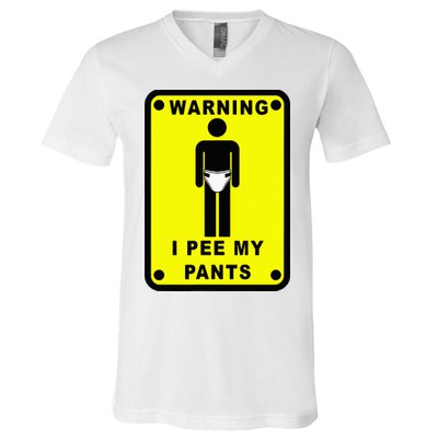Warning I Pee My Pants V-Neck T-Shirt