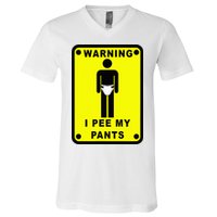 Warning I Pee My Pants V-Neck T-Shirt