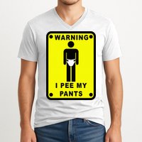 Warning I Pee My Pants V-Neck T-Shirt