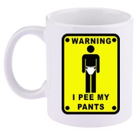 Warning I Pee My Pants 11oz C Handle Ceramic Mug